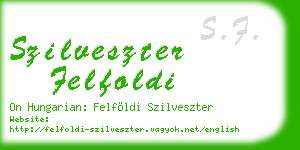 szilveszter felfoldi business card