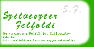 szilveszter felfoldi business card